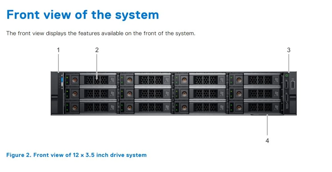 Poweredge R540 2u Rack Server Intel 4114*2CPU/16g*8/2tb SATA*8/H750-8g RAID Card