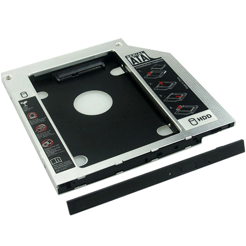 Aluminum 9.5/12.7mm 2ND HDD Caddy 2.5 Inch SATA I/II/III/HDD/SSD Optical Bay Second HDD Caddy